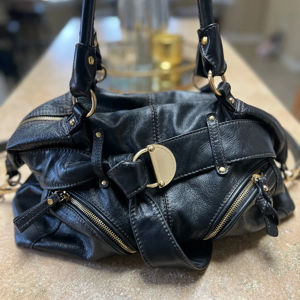 Steven Black Leather Bag - Picture 3 of 9